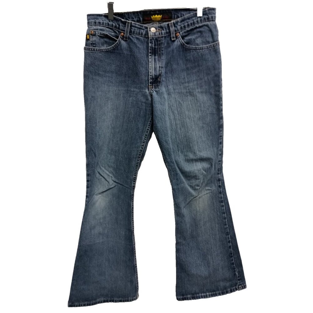 Vintage Todd Oldham Bootcut Jeans Womens Size 11 Blue Denim BOHO High Rise